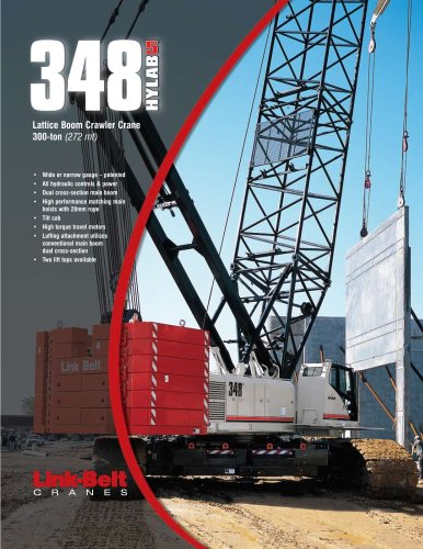 Link-Belt   348 HYLAB 5 300-ton (272.16 mt) Hydraulic Lattice Boom Crawler Crane