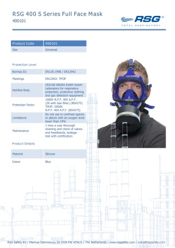 RSG 400 S Series Full Face Mask