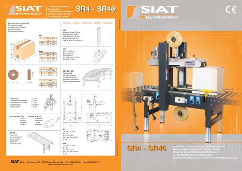 SR4-SR46 Semi automatic case sealer random size range