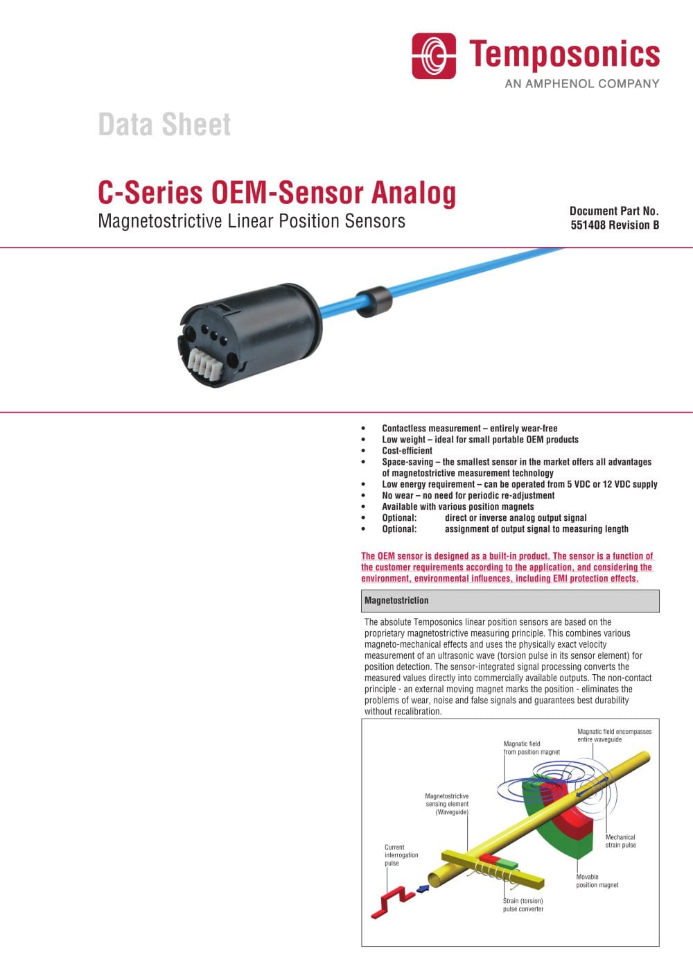 C-Series OEM-Sensor Analog - Temposonics