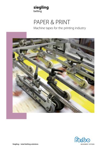 Siegling Belting – Machine Tapes for the Printing Industry