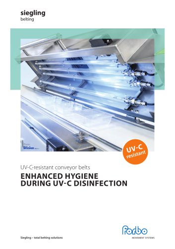 UV-C-resistant conveyor belts