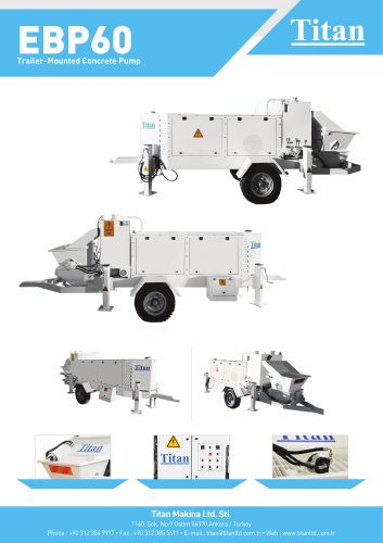 EBP60 Trailer-Mounted Concrete Pump