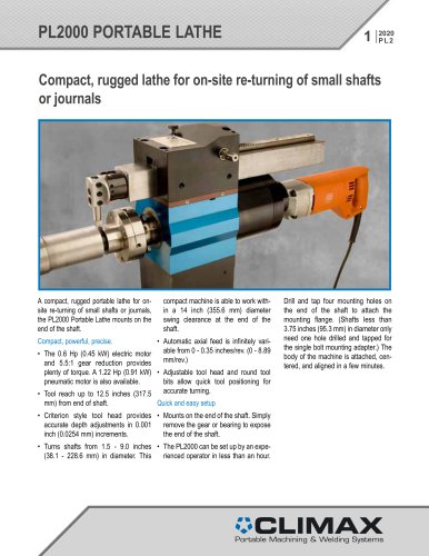 PL2000 PORTABLE LATHE