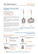 Galvatherm® - Flat heaters, type A for frost protection