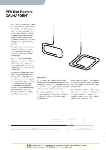 PFA Rod Heaters GALMAFORM&reg;