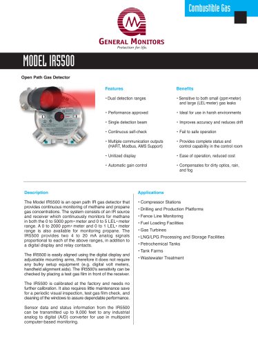 IR5500 Open Path IR Gas Detector