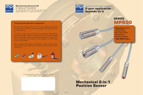 MP600 Position Sensors M8 - M12