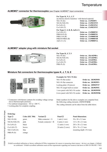 Connectors for thermocouples 