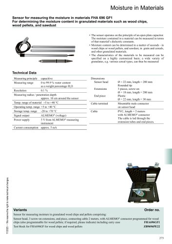 Granulate humidity