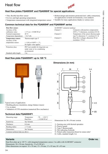 Heat flow plates for special applications