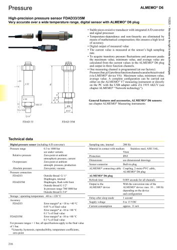High-precision pressure sensor 