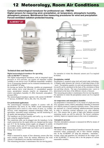 Meteorological transducer