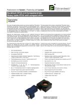 Data Sheet Rotary Table RT2A with compact drive