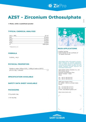 AZST - Zirconium Orthosulphate