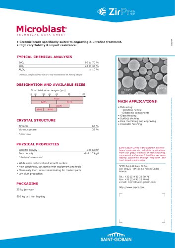 Microblast TECHNICAL DATA SHEET