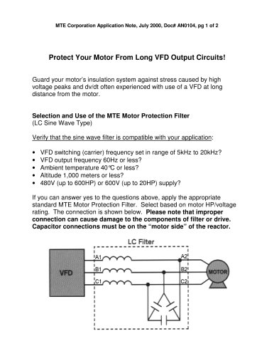 Motor Protection Filters