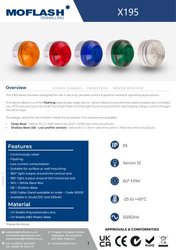 Datasheet - Beacon X195