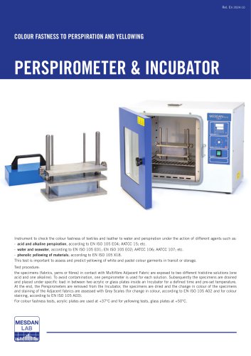 PERSPIROMETER & INCUBATOR