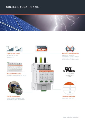 DIN-RAIL PLUG-IN SPDs