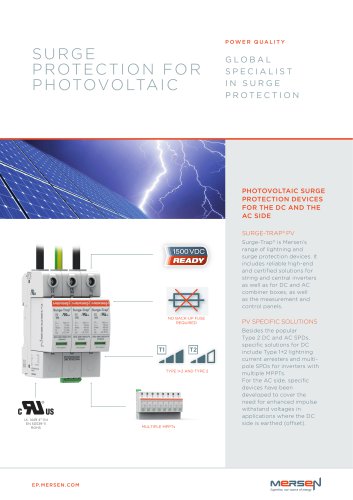 SURGE PROTECTION FOR PHOTOVOLTAIC