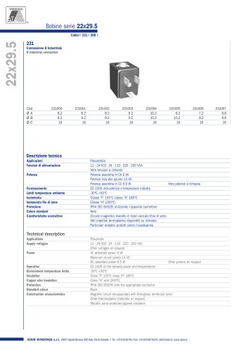 Bobine serie 22x29.5