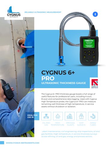 Cygnus 6+ PRO Ultrasonic Thickness Gauge