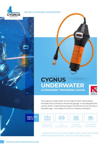 Cygnus Underwater Ultrasonic Thickness Gauge