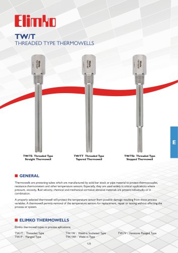 Threadad Type Thermowells