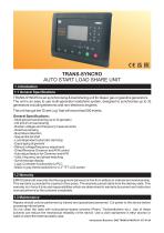 TRANS-SYNCRO AUTO START LOAD SHARE UNIT