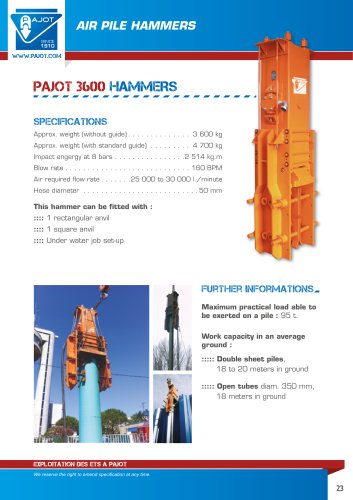 PAJOT 3600 HAMMERS