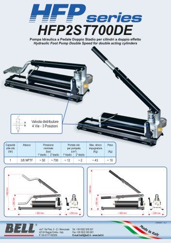 HFP SERIES - Double-effect double stage manual hydraulic pump