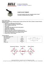 SYSTEM PARTS - HAND VALVE 700BAR