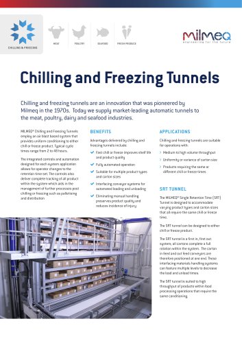 Chilling and Freezing Tunnels