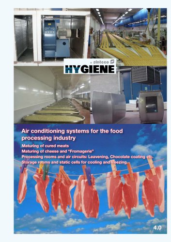 Air conditioning systems for the food processing industry