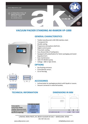 VACUUM PACKER STANDING AK-RAMON VP-1000