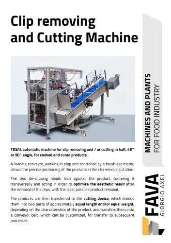 Clip removing and Cutting Machine
