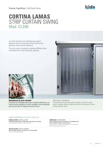 CORTINA LAMAS STRIP CURTAIN SWING