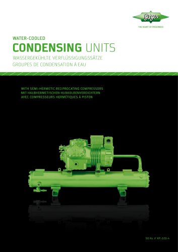 Water-cooled Condensing Units with Semi-hermetic Reciprocating Compressors KP-220-4