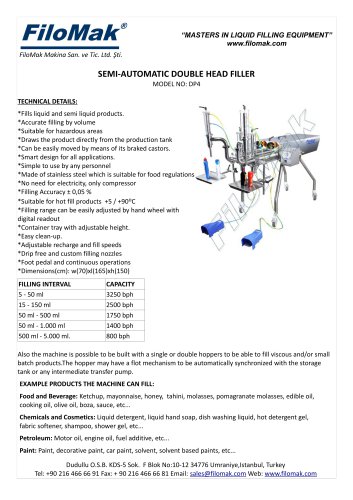 Semi-automatic Double Head Filler