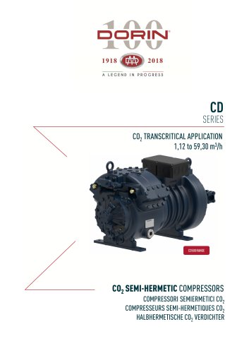 CD SERIES CO2 SEMI-HERMETIC COMPRESSORS