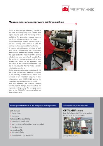 PARALIGN - Measurement of a rotogravure printing machine