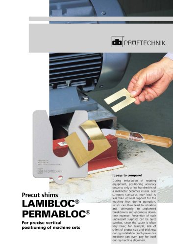 Precut shims - LAMIBLOC & PERMABLOC - For precise vertical positioning of machine sets