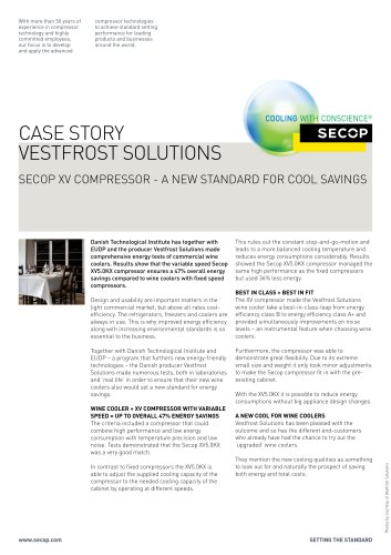 Vestfrost Solutions (XV-KX Compressors)