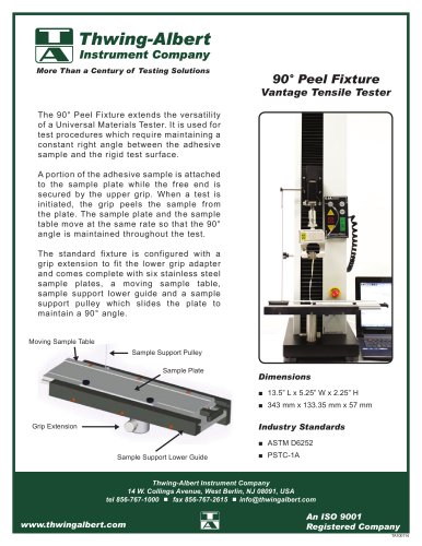 90° Peel Fixture Vantage Tensile Tester