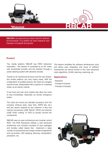 Urban robot RBCAR