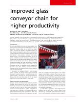 Improved glass conveyor chain for higher productivity