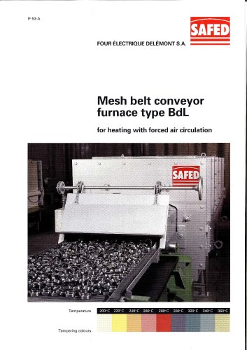 Mesh belt conveyor furnace type BdL