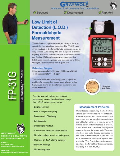 FP-31G Formaldehyde Meter