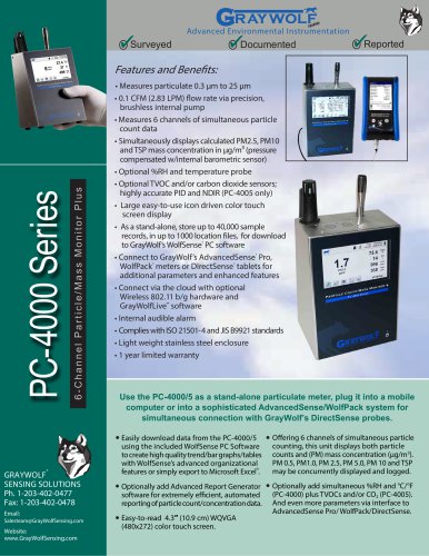 PC-4000 6-Channel Particulate/Mass Monitor